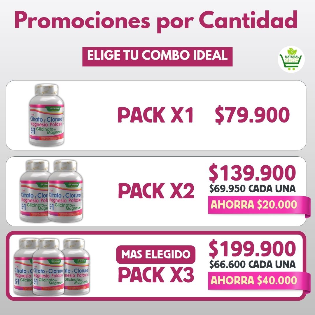 Magnesio y Potasio 5 en 1